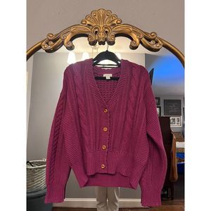 Sundance Size Small Chunky Cable Knit Cardigan